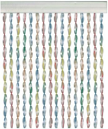 Set da 4 Tende Gocciola a perline in PVC 140x230cm 112 fili multicolor