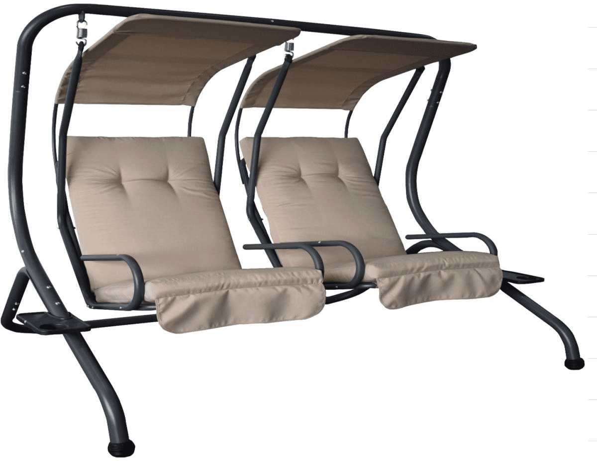 DONDOLO 2 POSTI TWIN 170X135X170 CM COLORE TORTORA CASA COLLECTION