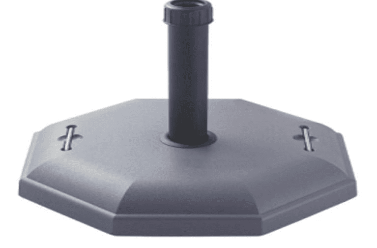 BASE OMBRELLONE OTTAGONALE IN CEMENTO E FERRO GRIGIO SCURO