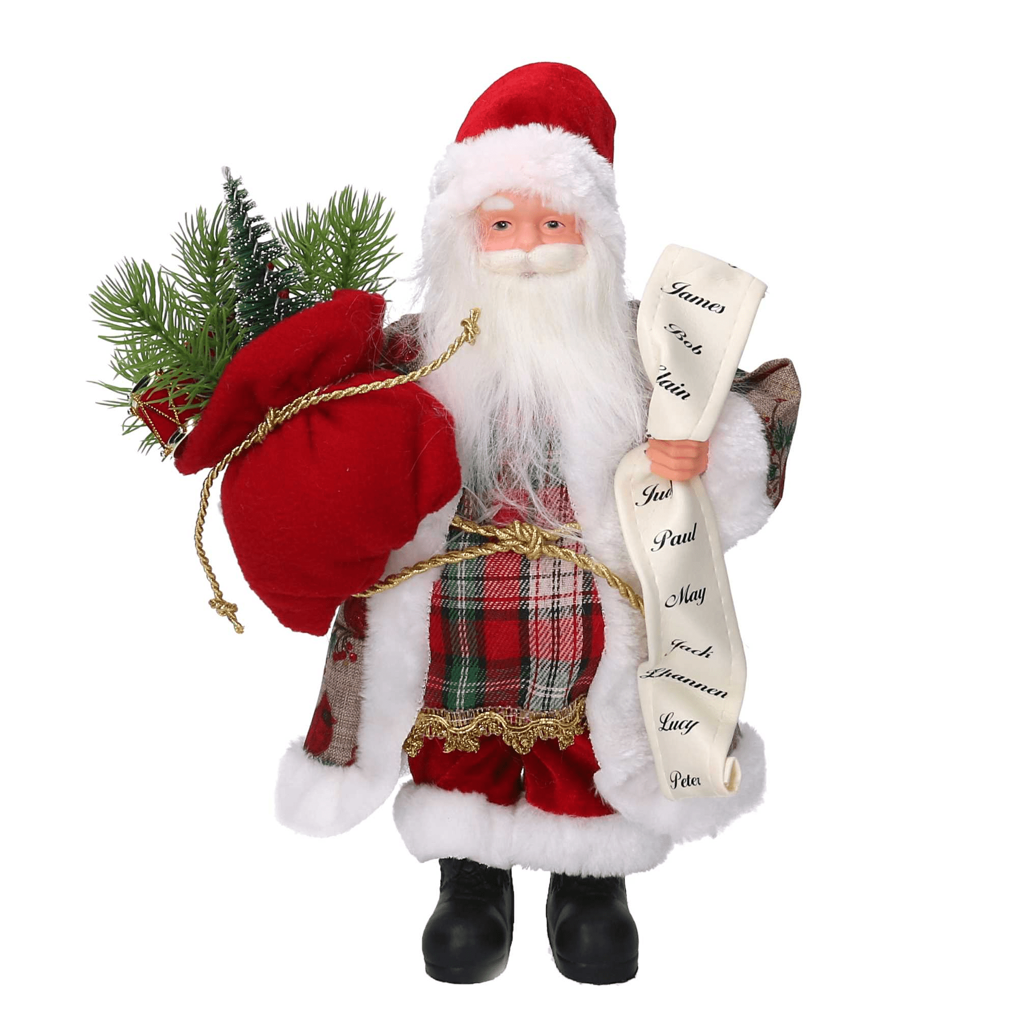 Babbo natale tessuto rosso con lista cmh30