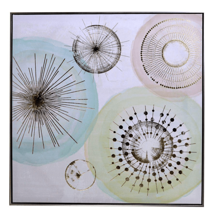 Quadro dipinto astratto colori pastellocm82x82x4,5