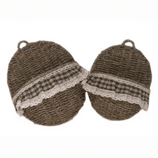 Portalettere cordi 1-2 kent marrone ovale cm22x9h27