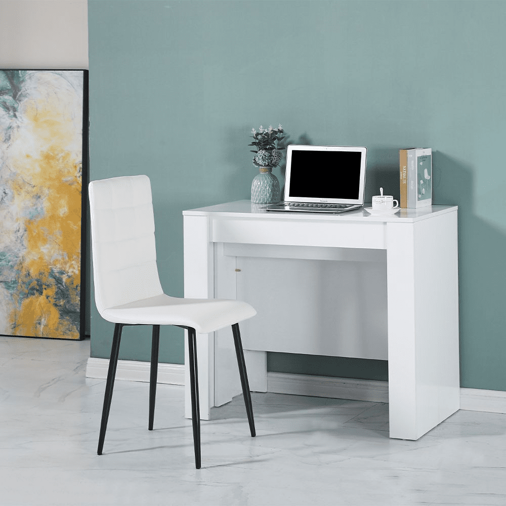 Consolle allungabile Ofelia colore bianco effetto lucido