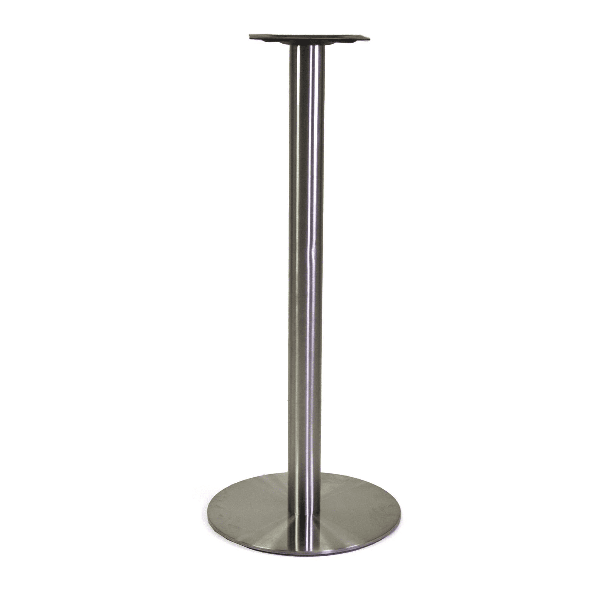 Base tavolo bar acciaio Gordon color inox tondo cm 45x45h108